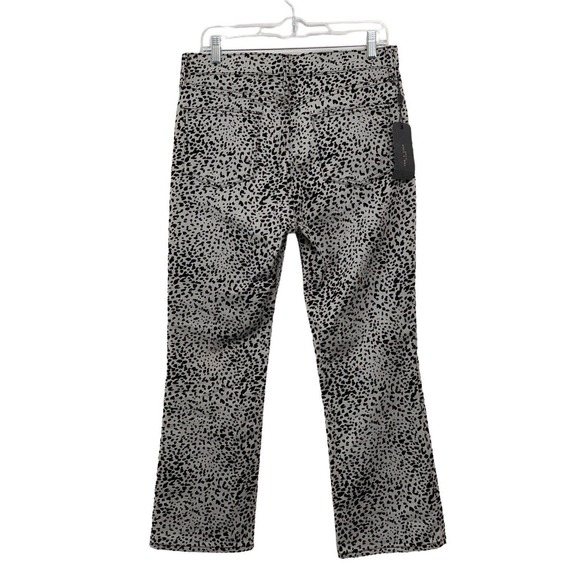Rag & Bone Hana Women’s Gray Velvet Cheetah Cropped High Rise NEW Size 29 - Picture 4 of 13